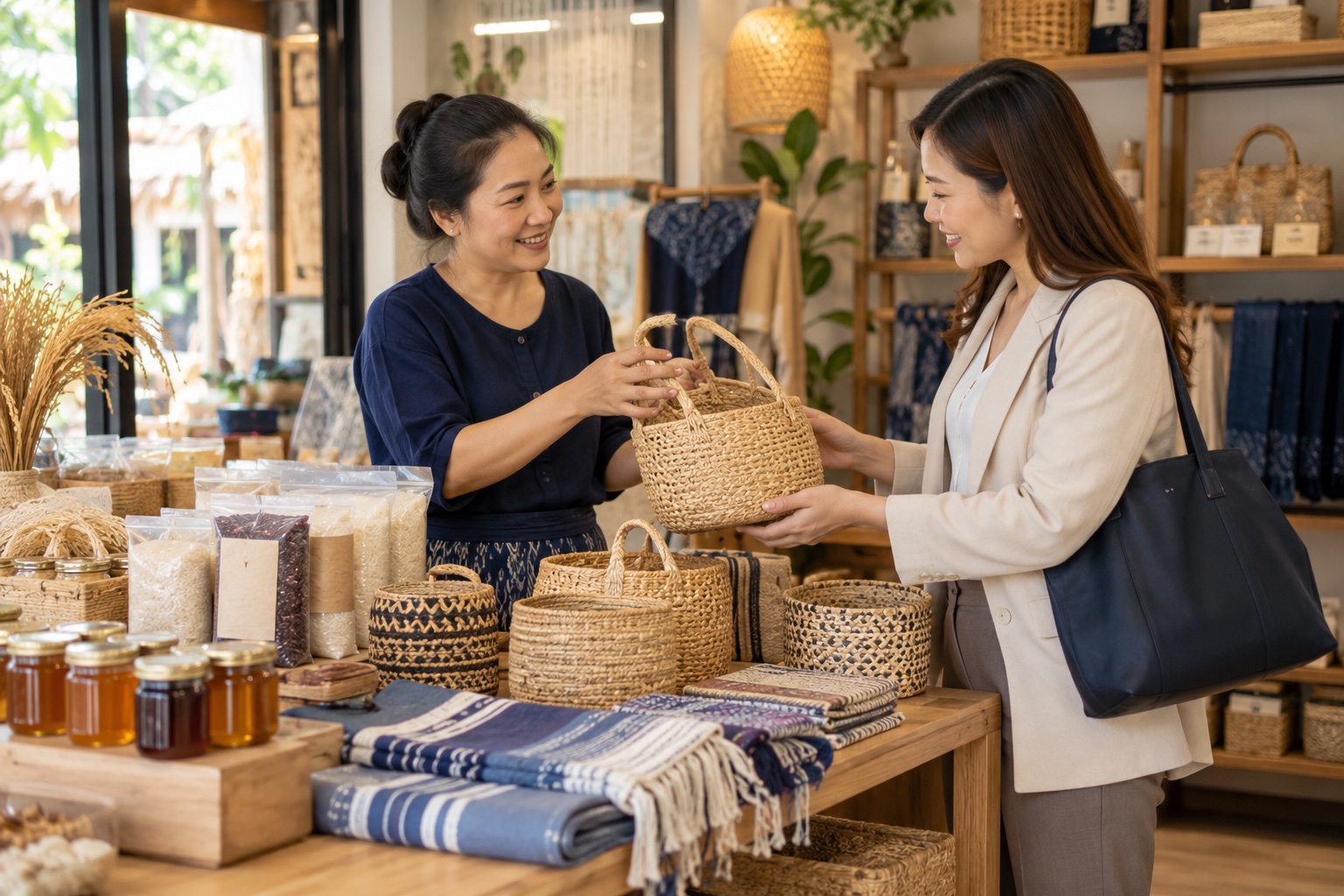 ภาพประกอบ AI ผู้ประกอบการร้านค้าชุมชน